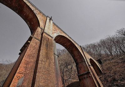 Low angle view of built structure against clear sky