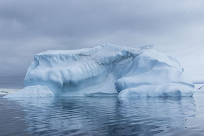 Iceberg floating in the antarctic sound.