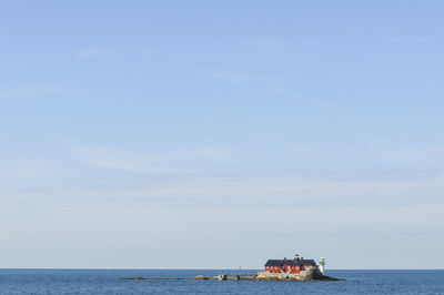 Building on rocky island, vastkusten, gothenburg, sweden