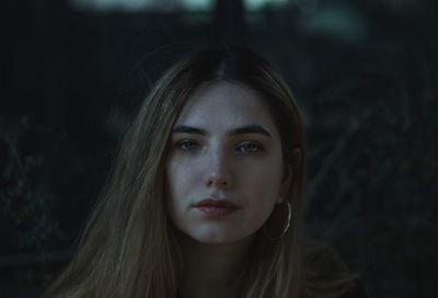 Close-up portrait of young woman