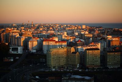 Cityscape at sunset