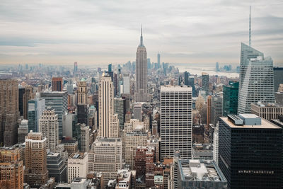 Aerial view of buildings in city