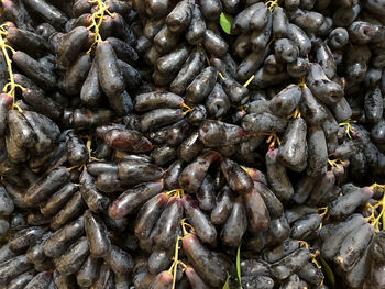 Full frame shot of grapes for sale at market