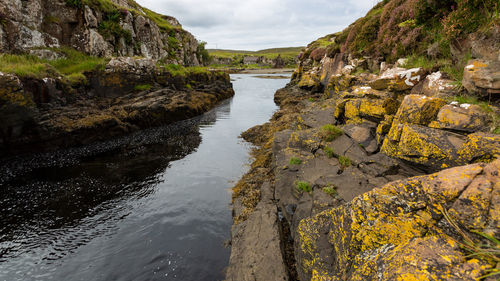 Scenic view of river against sky