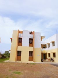 Low angle view of building against sky