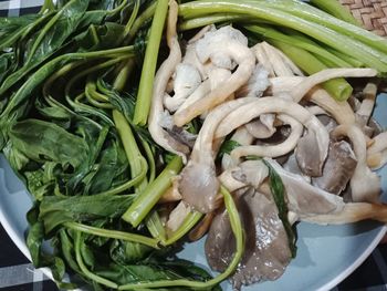 High angle view of vegetables in bowl