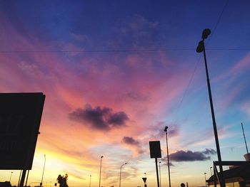 Low angle view of sky during sunset