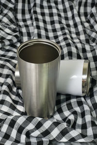 Close-up of coffee cup on table