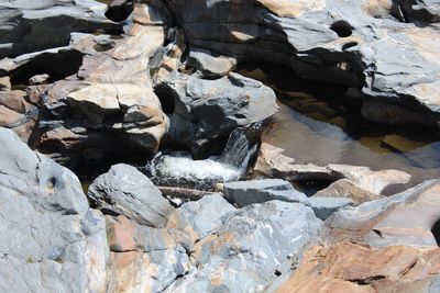 Close-up of rocks on beach