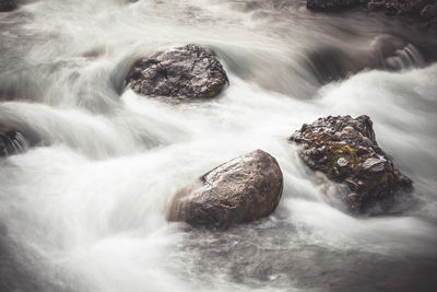 Scenic view of waterfall