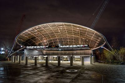 34th street – hudson yards against sky in city at night