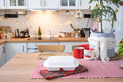 Place setting on table