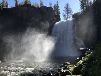 Scenic view of waterfall