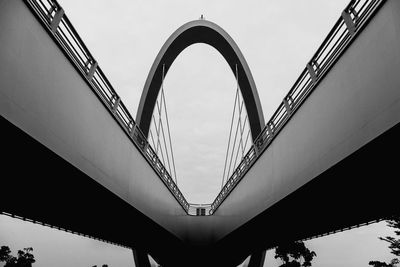 Low angle view of bridge against sky