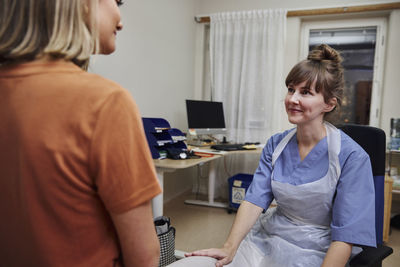 Patient and doctor during medical exam