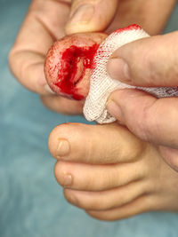Close-up of hand