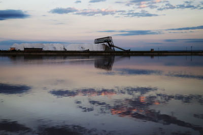 View of bridge over river against sky