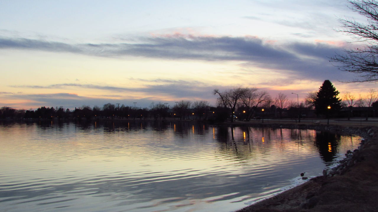 sky, water, sunset, reflection, cloud - sky, scenics - nature, beauty in nature, tree, tranquility, tranquil scene, lake, nature, plant, silhouette, no people, non-urban scene, idyllic, waterfront, outdoors