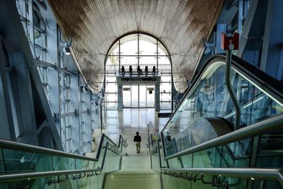 People walking on staircase