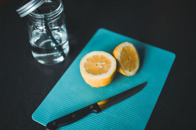 Close-up of breakfast on table