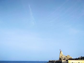 View of statue against cloudy sky