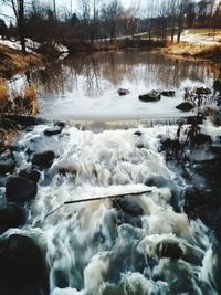 River flowing through rocks