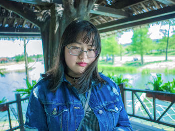 Portrait of young woman