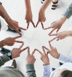 Cropped image of people shaking hands