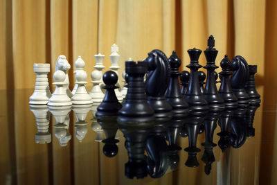 Close-up of chess pieces