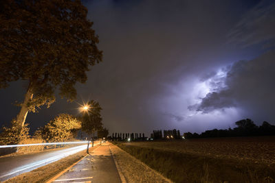 Thunderstorm at night 