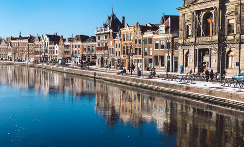 Reflection of buildings in canal