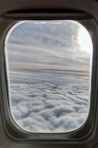 View of airplane window