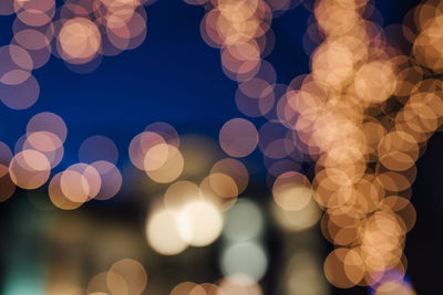 Defocused image of illuminated lights