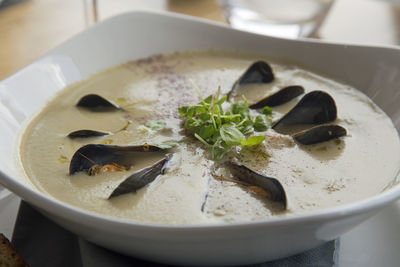 Close-up of food in bowl on table