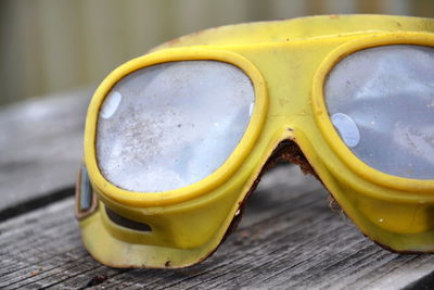 Close-up of protective eyewear