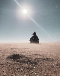 Meditation moment at the beach 