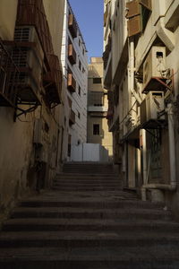 Low angle view of buildings in town