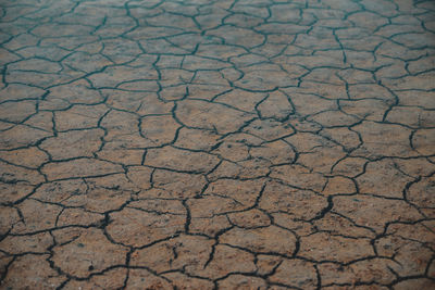 Full frame shot of cracked land