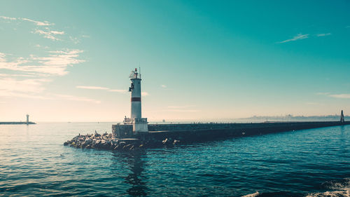 Lighthouse at seaside