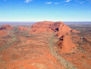 Scenic view of desert against sky