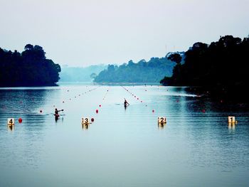 Scenic view of calm lake