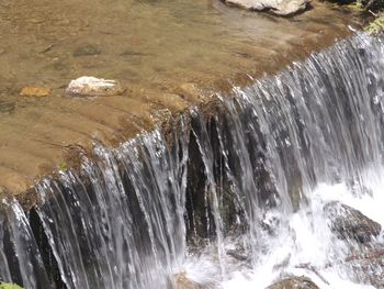 Scenic view of waterfall