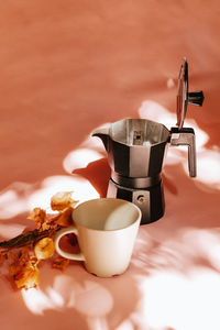 Close-up of coffee on table