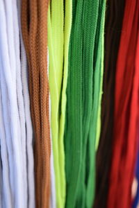 Full frame shot of colorful shoelaces