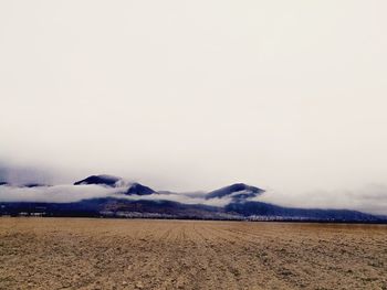 Scenic view of desert against sky