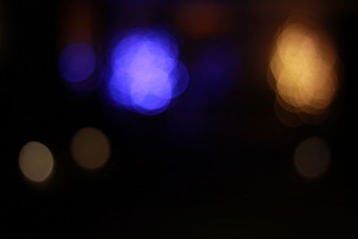 Defocused lights at night