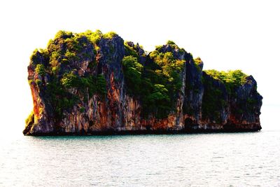 Rock formations in sea