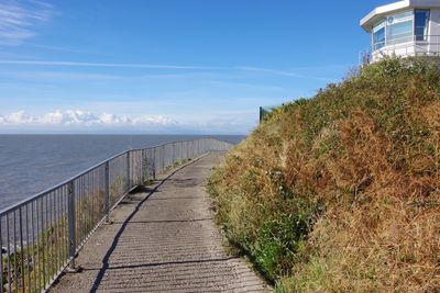 View of calm blue sea against sky