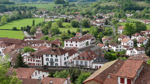 High angle view of townscape