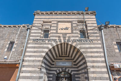 Low angle view of historical building against sky